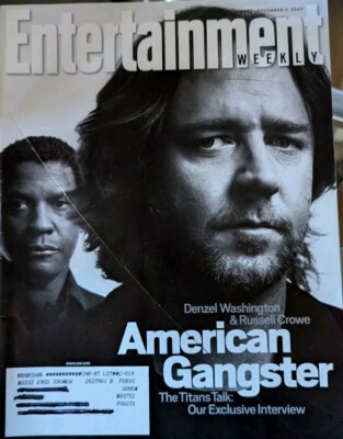 Entertainment Weekly Magazine Nov 2 2007 Russell Crowe & Denzel Washington