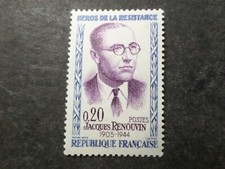 FRANCE - 1961 timbre 1288, Héros, J. Renouvin, neuf**