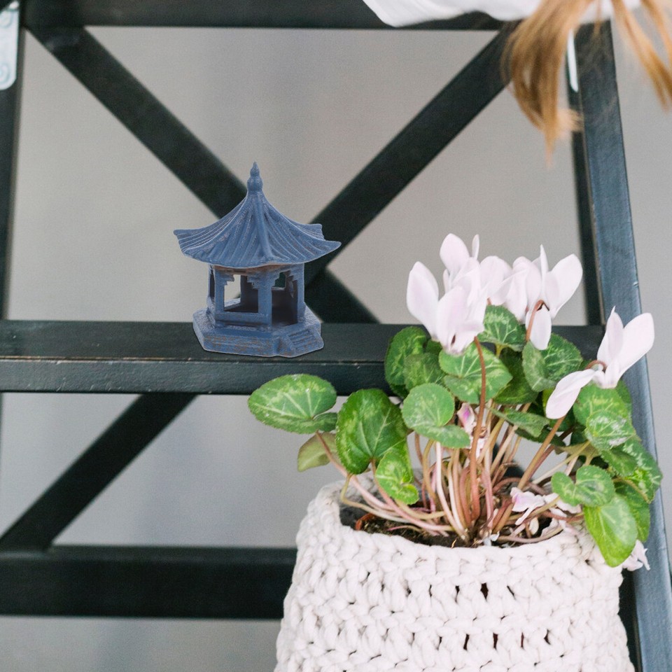 Laterne Statue Keramik Statue Figurine Sand Garten Decor Zen Garten