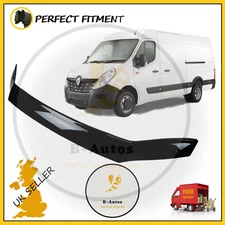 BONNET GUARD BUG DEFLECTOR TO FIT RENAULT MASTER 2003  2010  PROTECTOR BLACK BRA