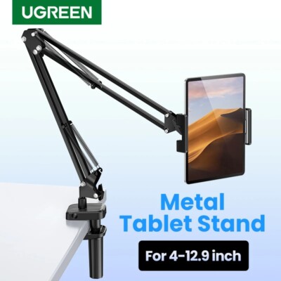 UGREEN Tablet Phone Holder Long Arm Aluminum Adjustable Stand For iPad Samsung
