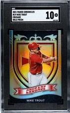 2021 Panini Chronicles #19 Mike Trout Crusade HOLO SILVER PRIZM SGC 10 GEM MINT