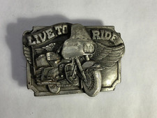 Live To Ride Belt Buckle 1983 Siskiyou Belt Buckle