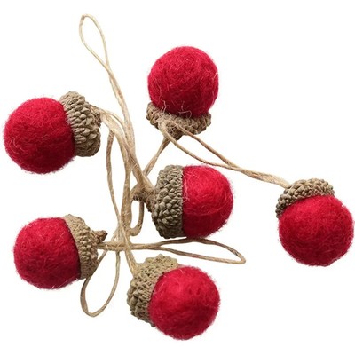 Wool Felt Acorn Pine Cones Christmas Tree Decorations Hanging Pendant Craft