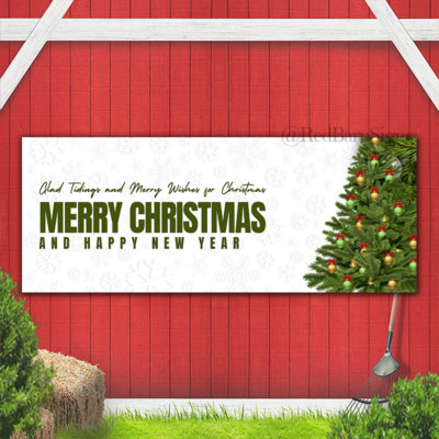 Glad tidings and Merry Wishes for Christmas banner
