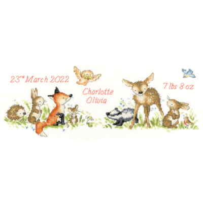 Bothy Threads Kreuzstich Set ''Willkommen im Wald'', Zählmuster, XKG4, 38x14,5cm