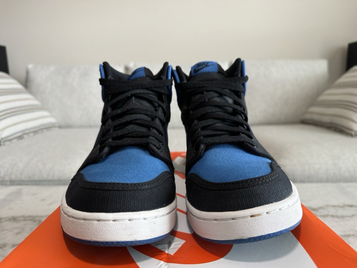Nike Air Jordan 1 AJKO Royal Blue Black Canvas Sneakers Mens Size 11 638471-007 Nike Air Jordan Retro 1 I AJKO Knockout | Mercari main image 2