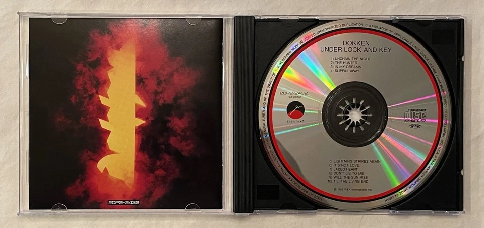 Dokken - Under Lock And Key (Rare Japan CD w/OBI) 20P2-2432 WEA Music Japan - Image 3 of 4