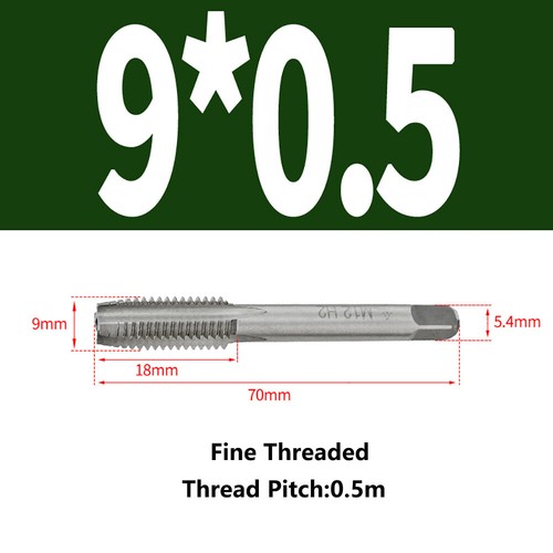 Fine Pitch Thread Machine Taps HSS Metric Plug Tap M3 M4 M5 M6 M8 M9 M10 M12-M20 - Picture 21 of 45