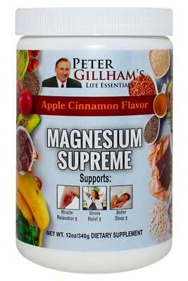 Peter Gillham s Magnesium Supreme  Apple Cinnamon Flavor 12oz 75 servings 