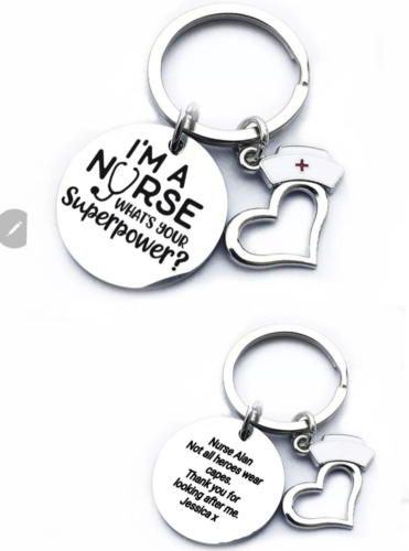 Keyring Personalised Engraved I'm a Nurse Whats Your Superpower NHS Gift Novelty - Picture 1 of 6