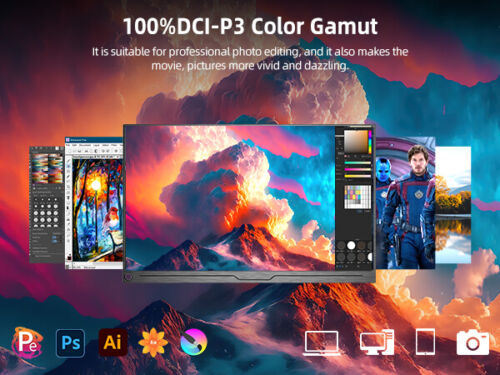 18,0 Zoll Portable Monitor 144Hz Tragbarer Monitore FHD 2560*1600 IPS für Mobile - Zdjęcie 11 z 17