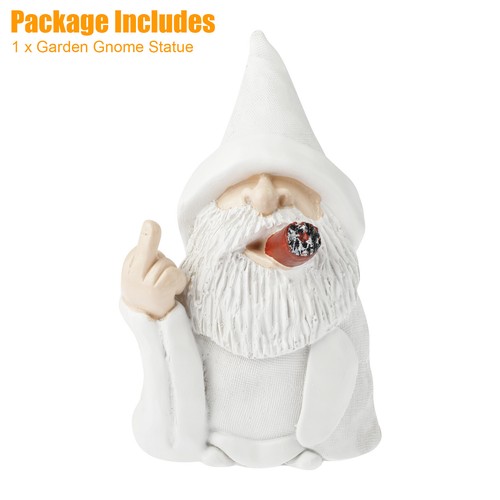 New Smoking Wizard Big Tongue Gnome Naughty Garden Statue for Home Lawn Ornament - Picture 9 of 9
