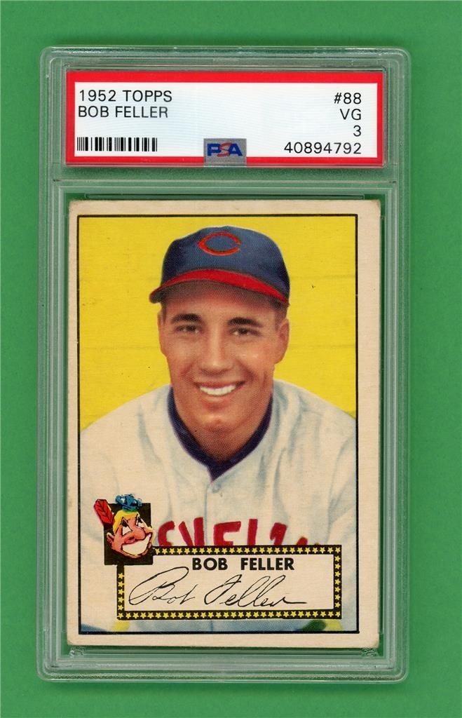 1952 Topps #88 Bob Feller ** PSA VG 3 ** Cleveland Indians vintage baseball card