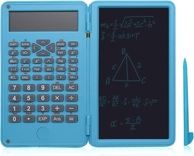 Basic Calculator Notepad with 6.5 Inch LCD Writing Tablet, Rechargeable, Lock Bu