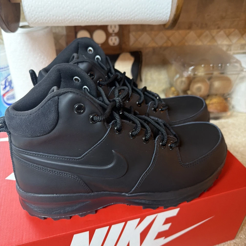 Nike Manoa кожи Acg ботинки черный/черный нуар размер 10 - Изображение 4 из 4