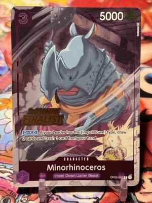 MINORHINOCEROS - One Piece OP03-069 - ONLINE FINALIST REGIONAL PROMO 2023