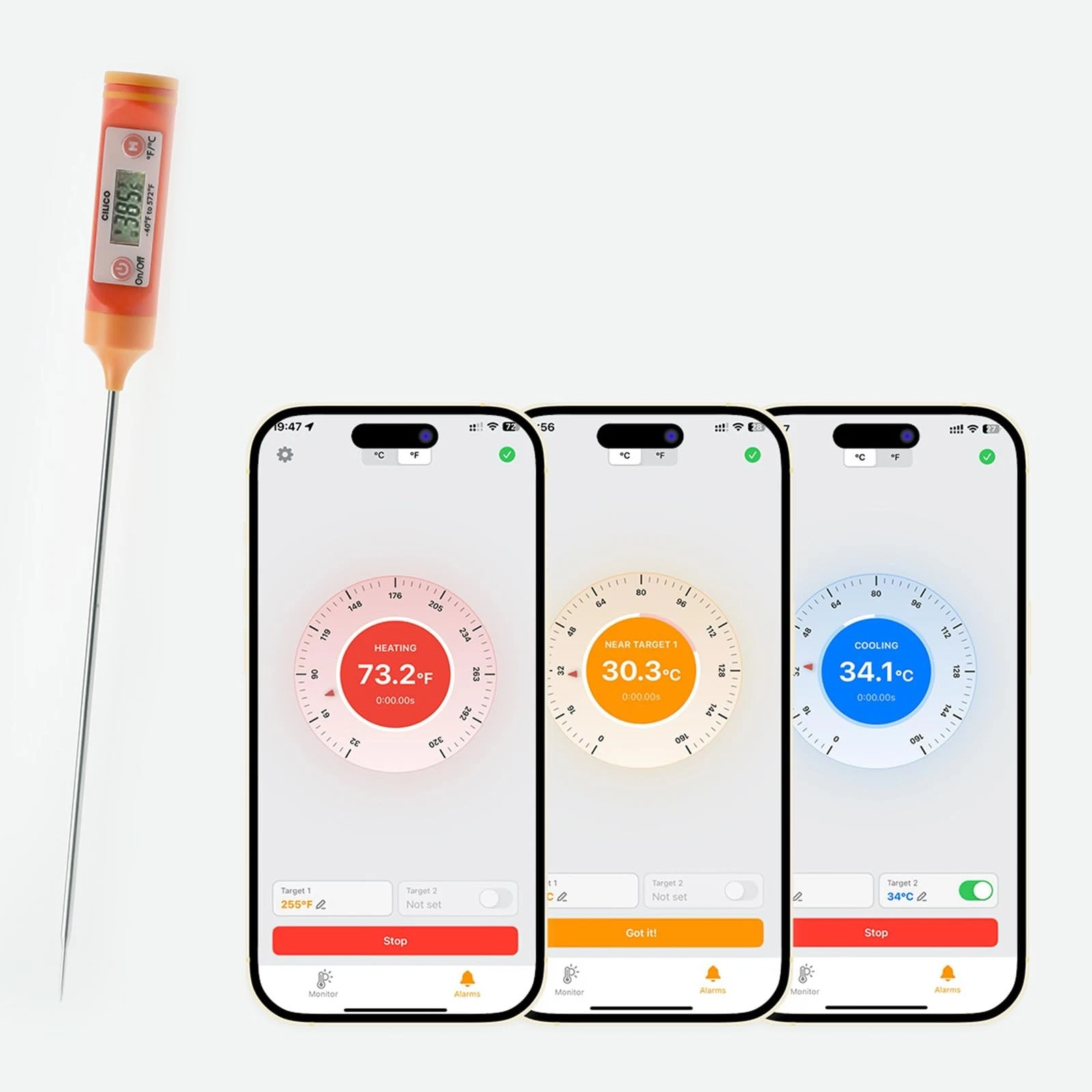 AI Bluetooth Candy & Meat Thermometer with 20+ Presets, Smart Alerts via App ...