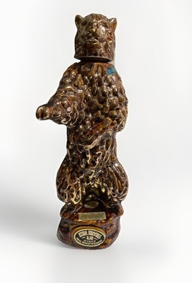 1968 Ezra Brooks Grizzly Bear Bourbon Whiskey Decanter (Empty) For The Man Cave