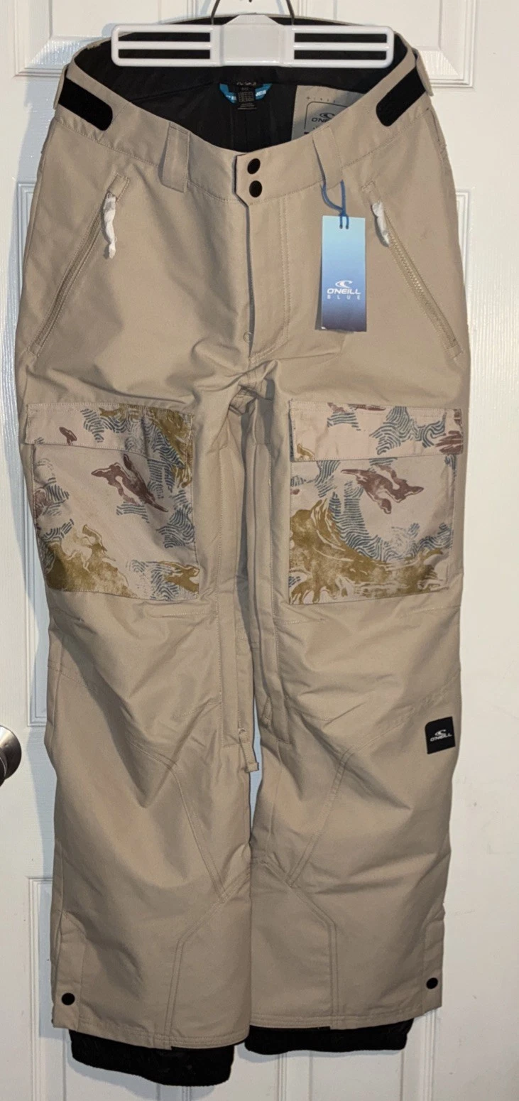 O'Neill Men's Waterproof Utility Pants with Adjustable Waist in Black Size Large
