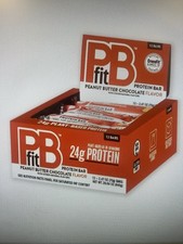 PBfit Protein Bars, Peanut Butter Chocolate, 2.47 oz each 12-count