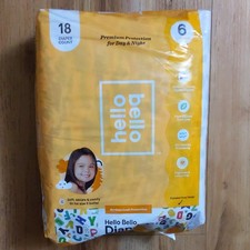 Hello Bello Diapers Size 6 Over 35lbs 18 Count Premium Protection Yellow White