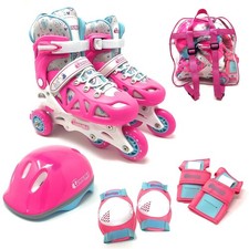 Chicago Skates Inline Training Skate Combo Set Girls Small Pink/Purple