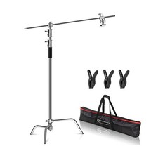 C Stand with Boom Arm, Heavy Duty 10ft Light Stand for Photography Studio Vid...