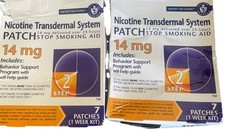 2 Habitrol Step 2 Nicotine Patches 14mg 14 Total patches Exp 06/2026 Sealed New
