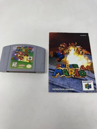 Super Mario 64 (Nintendo 64, 1999) W/ Manual Authentic Tested & Working