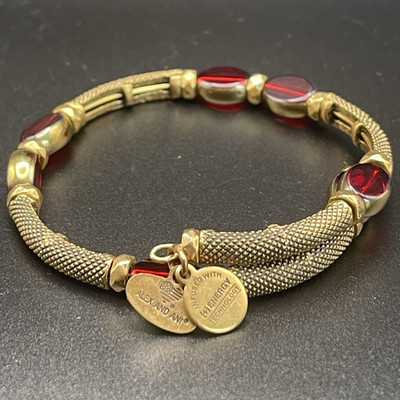 Alex and Ani Warrior Crimson wrap with Glass beads-EUC