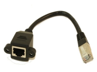 2ft Network MALE/FEMALE PANEL CONNECT  CAT5E SHIELDED  Gold Plated
