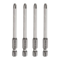 "4 StüCk PH2 Kreuzschlitz-Bits FüR Schraubendreher, 1/4\" Sechskant, 3\" LäNge"