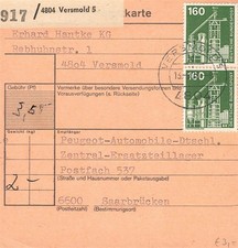 133552) 4804 Versmold, package card Erhard Hantke KG
