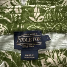 Pendleton Mens Green/White Floral Cotton Draw...