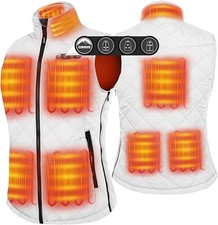 ARRIS Women Heated Vest ,Size Adjustable 7.4V Electric Warm Vest 8 Heating Zone
