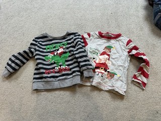 Christmas Jumper And T shirt Size 1 1/2 2 Years