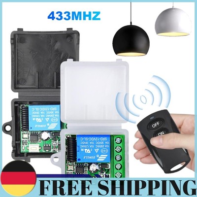 433MHz Wireless Relay Receiver 1CH DC 12V Mini Module RF Wireless Remote Control