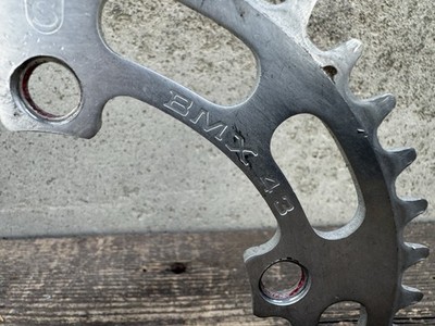 Plateau BMX Sugino Crown 43 Dents 110 BCD - Bleu Foncé - Alliage Old School Japon