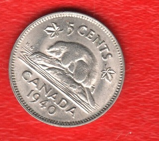 CANADA 5 CENTS 1940