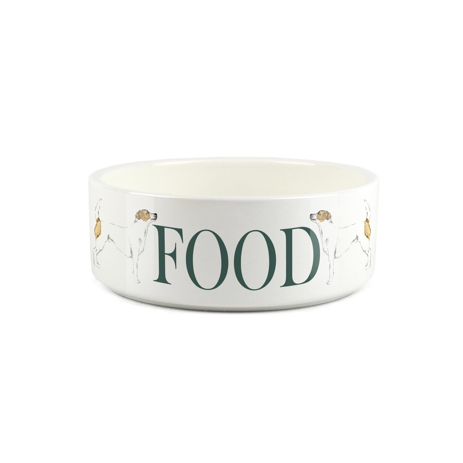 Jack Russell Pet Bowl - Dog Portrait Small Ceramic Food Bowl/Dish Dog Gift