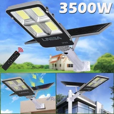 3500000000LM Solar Street Light Outdoor Commercial Dusk to Dawn+Pole+Solar Panel