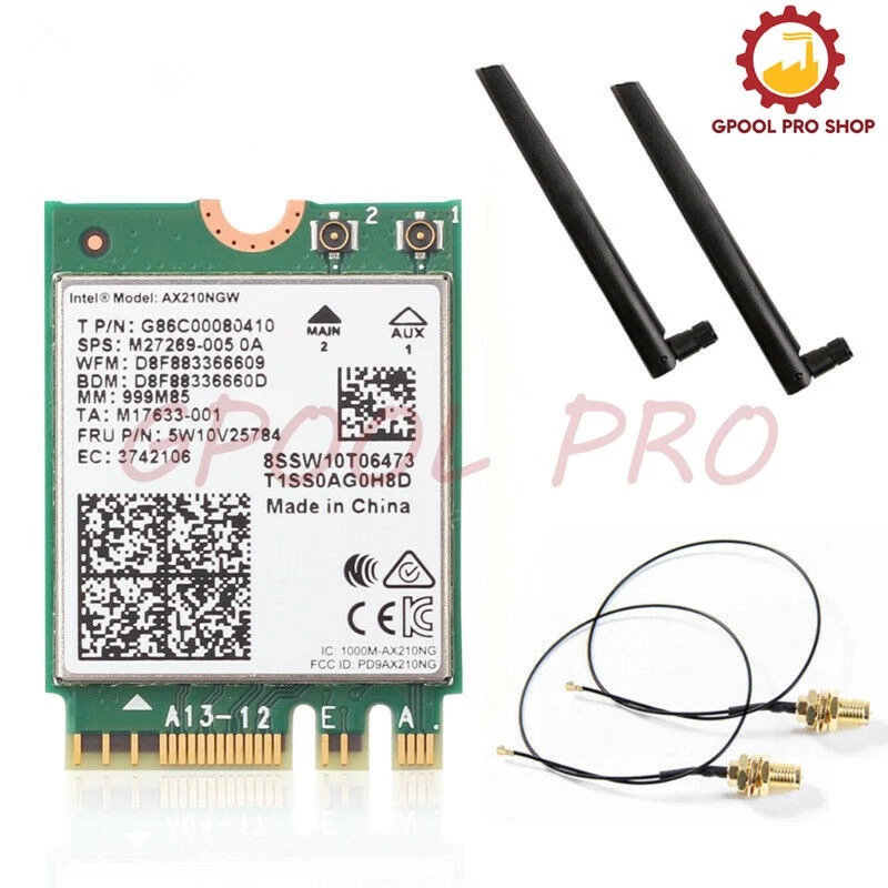 for Intel AX210 mini Desktop Kit Wireless Network wifi Card M.2 Wifi 6e Adapter - Image 3 of 4