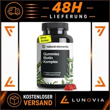natural elements Biotin Haar Gummies 120 vegan Himbeergeschmack