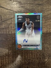 2022-23 Topps Chrome OTE Jayden Williams Aqua & Red Auto Refractor RC SP /99