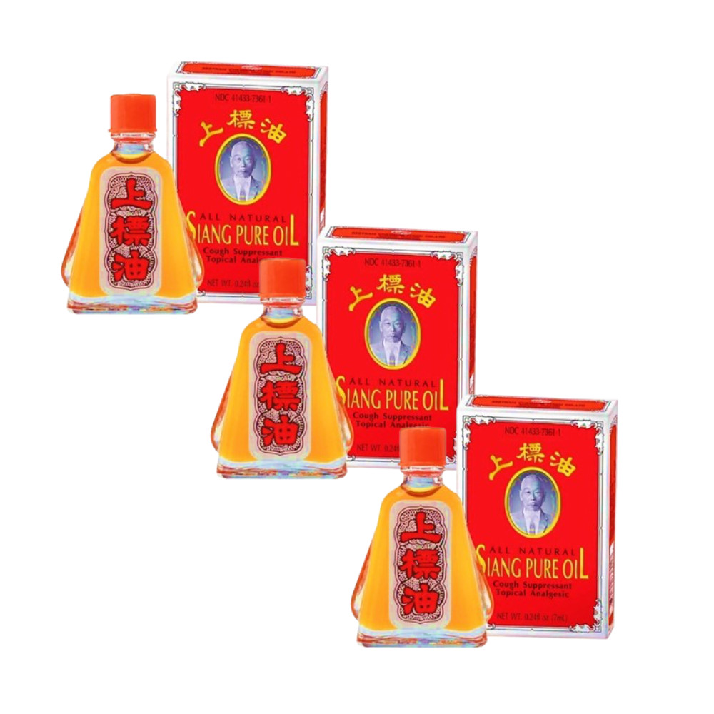 Aceite Herbal Aromático Rojo Fórmula Siang Puro Original Sin Alcohol 7mlx3