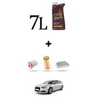 Hoffcar Servicekit 4 Filter Und 7L ÖL FüR Audi A6 (C7) 2.8 Tfsi 162KW Ab 201