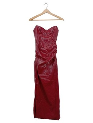 CHERLEY Kunstlederkleid Damen Kleid Gr. DE 34 rot Elegant