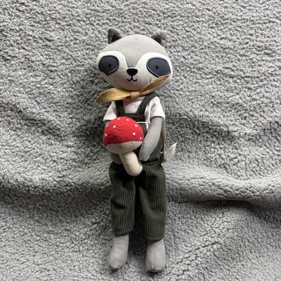 Hearth & Hand With Magnolia Raccoon Plush Medium Gray Stuffed Animal Toy New