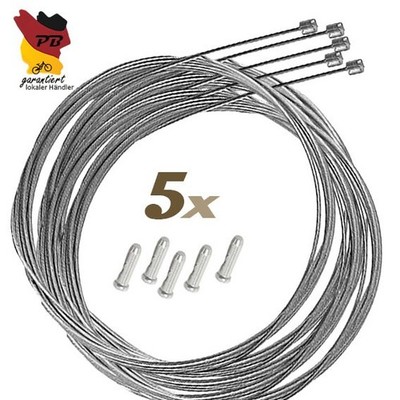 5x Schaltzüge 2000mm 1,2mm MTB Rennrad Bowdenzug Fahrrad Innenzug Schaltung Zug